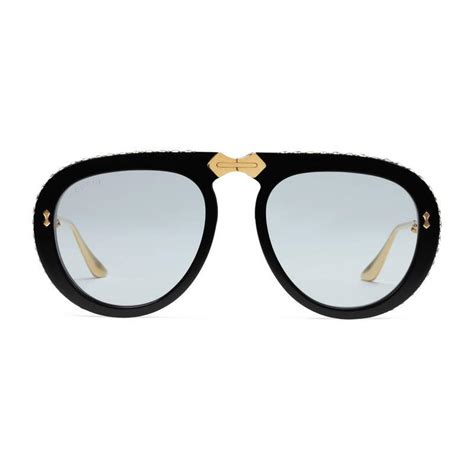 gucci aviator glasses frames|gucci foldable aviator sunglasses.